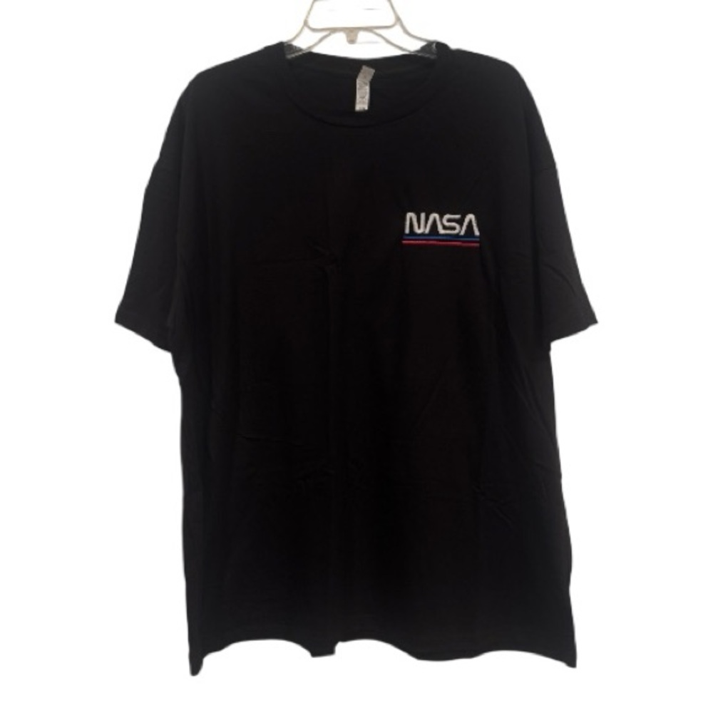 NASA Black Short Sleeve Embroidered Tee 2XL NWOT